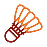 Badminton icon outline color style vector