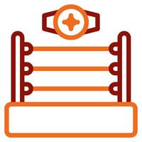 Wrestling icon outline color style vector