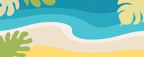 Colorful summer resort gorizontal background for banner, card, summer sale. template for decor and design. vector
