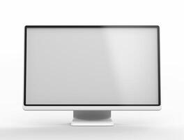 Blank computer display with luxury background for mockup generate photo