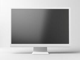 Blank computer display with luxury background for mockup generate photo