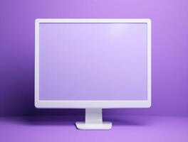 Blank computer display with luxury background for mockup generate photo