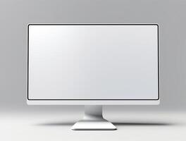 Blank computer display with luxury background for mockup generate photo