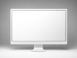 Blank computer display with luxury background for mockup generate photo
