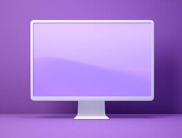Blank computer display with luxury background for mockup generate photo