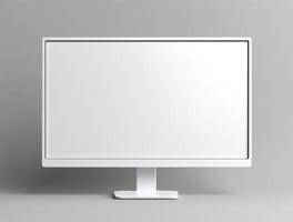 Blank computer display with luxury background for mockup generate photo