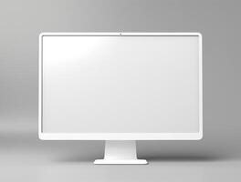 Blank computer display with luxury background for mockup generate photo