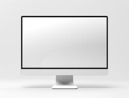 Blank computer display with luxury background for mockup generate photo