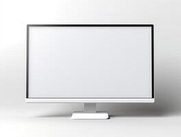 Blank computer display with luxury background for mockup generate photo