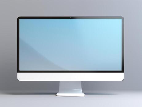 Blank computer display with luxury background for mockup generate photo