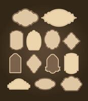 Collection of Vintage Simple Frames. Perfect for Elegant Decor and Design. Ornate Borders and Edges for Classic Appeal. Gold, Silver, Ornate Patterns. vector