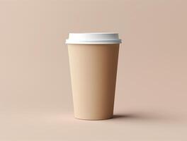 Blank Single Wall Paper Large Coffee Cup background for mockup photo
