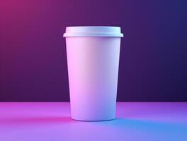 Blank Single Wall Paper Large Coffee Cup background for mockup photo