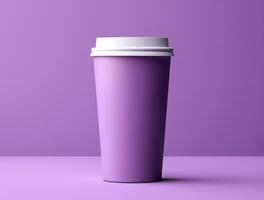 Blank Single Wall Paper Large Coffee Cup background for mockup photo