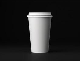 Blank Single Wall Paper Large Coffee Cup background for mockup photo