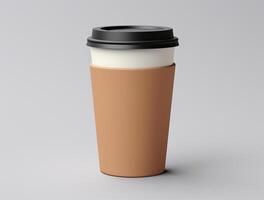 Blank Single Wall Paper Large Coffee Cup background for mockup photo