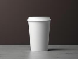 Blank Single Wall Paper Large Coffee Cup background for mockup photo