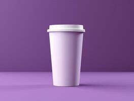 Blank Single Wall Paper Large Coffee Cup background for mockup photo