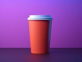 Blank Single Wall Paper Large Coffee Cup background for mockup photo
