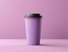 Blank Single Wall Paper Large Coffee Cup background for mockup photo
