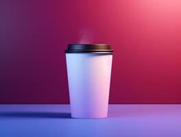 Blank Single Wall Paper Large Coffee Cup background for mockup photo