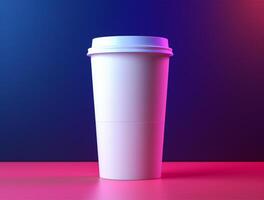 Blank Single Wall Paper Large Coffee Cup background for mockup photo
