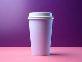 Blank Single Wall Paper Large Coffee Cup background for mockup photo