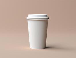Blank Single Wall Paper Large Coffee Cup background for mockup photo