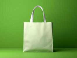 Blank 3d Sopping bag branding for mockup design photo