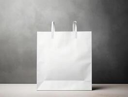 Blank 3d Sopping bag branding for mockup design photo