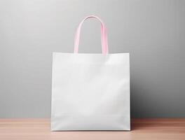 Blank 3d Sopping bag branding for mockup design photo