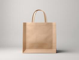 Blank 3d Sopping bag branding for mockup design photo