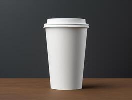 Blank Single Wall Paper Large Coffee Cup background for mockup photo