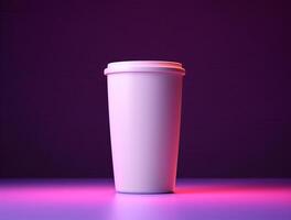 Blank Single Wall Paper Large Coffee Cup background for mockup photo