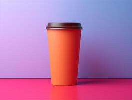 Blank Single Wall Paper Large Coffee Cup background for mockup photo