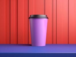 Blank Single Wall Paper Large Coffee Cup background for mockup photo