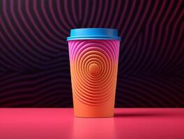 Blank Single Wall Paper Large Coffee Cup background for mockup photo