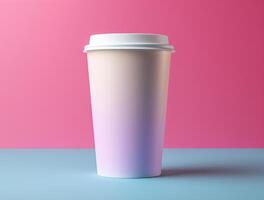 Blank Single Wall Paper Large Coffee Cup background for mockup photo