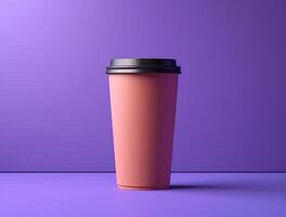 Blank Single Wall Paper Large Coffee Cup background for mockup photo