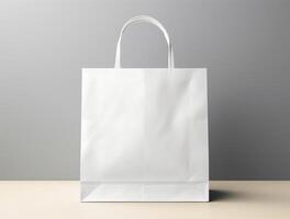 Blank 3d Sopping bag branding for mockup design photo