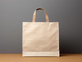 Blank 3d Sopping bag branding for mockup design photo