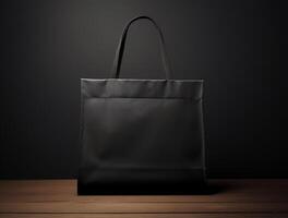 Blank 3d Sopping bag branding for mockup design photo