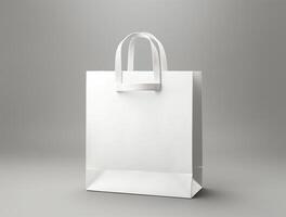Blank 3d Sopping bag branding for mockup design photo