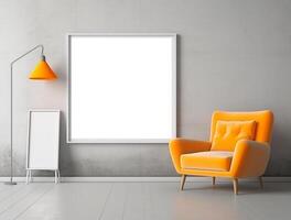 Interior of Modern Living Room with Sofa Couch background for mockup photo