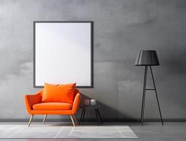 Interior of Modern Living Room with Sofa Couch background for mockup photo