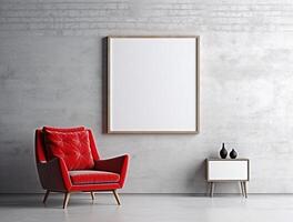 Interior of Modern Living Room with Sofa Couch background for mockup photo