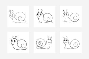 A minimalist, stylised snail illustration with smooth curves and clean lines. vector