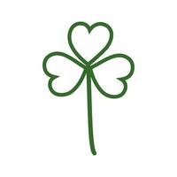 Outline Shamrock tree leaf clover Isolated on transparent background. St Patricks day symbol idea. Irish independence emblem concept. for greeting card, poster, banner, tag, label or web, promo vector