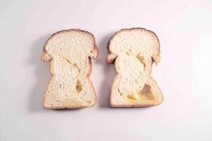 fresh bread inside white background photo