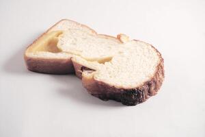 fresh bread inside white background photo